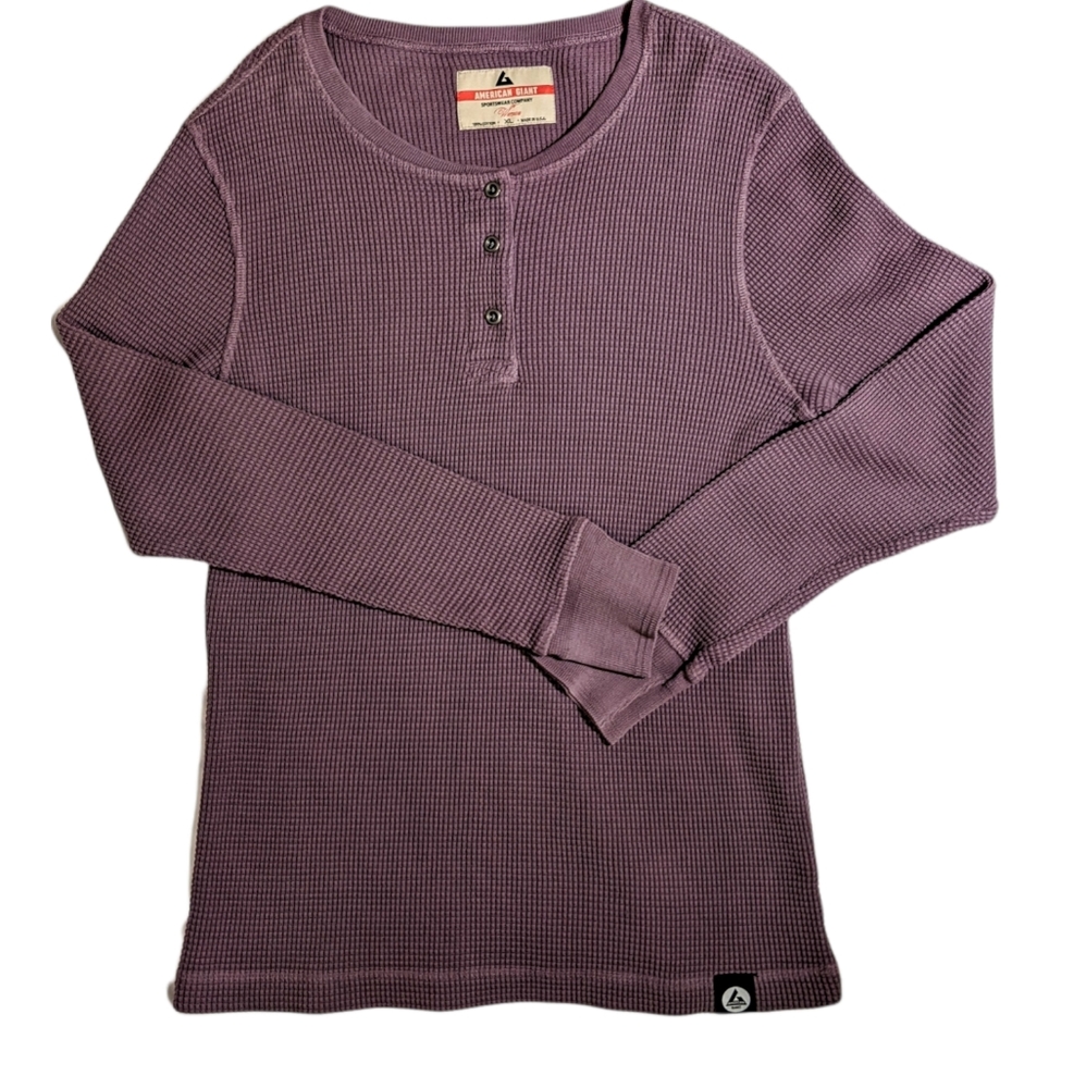American Giant Waffle Henley XL